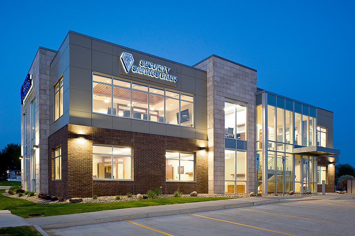 Security Savings Bank @ E. 10th Street - VanDeWalle Architects